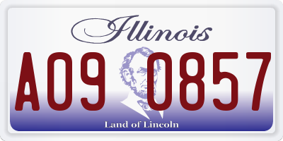 IL license plate A090857