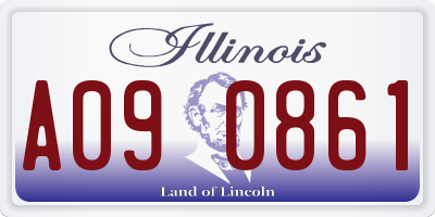IL license plate A090861