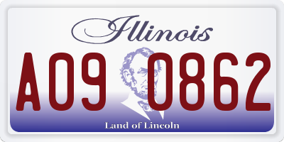 IL license plate A090862