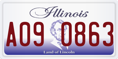 IL license plate A090863