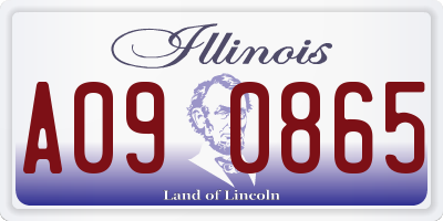 IL license plate A090865