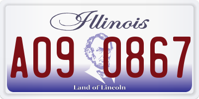 IL license plate A090867