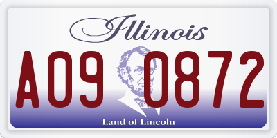 IL license plate A090872