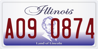 IL license plate A090874