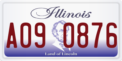IL license plate A090876