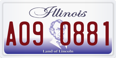 IL license plate A090881