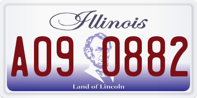IL license plate A090882