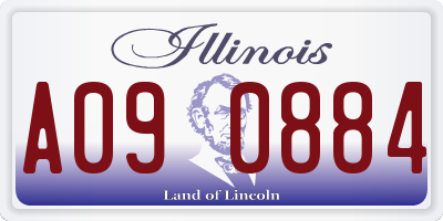 IL license plate A090884