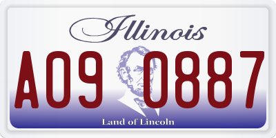 IL license plate A090887