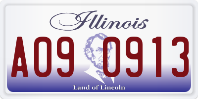 IL license plate A090913