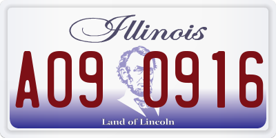 IL license plate A090916