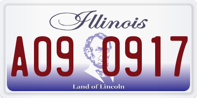IL license plate A090917