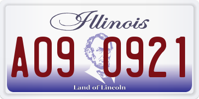 IL license plate A090921