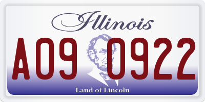 IL license plate A090922