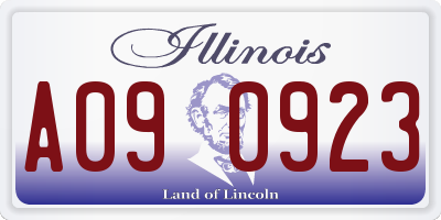 IL license plate A090923