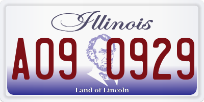 IL license plate A090929