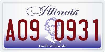 IL license plate A090931