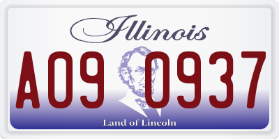 IL license plate A090937