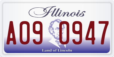 IL license plate A090947