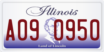IL license plate A090950