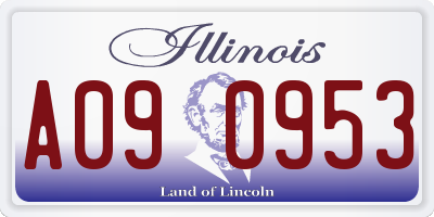 IL license plate A090953