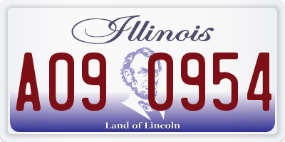 IL license plate A090954