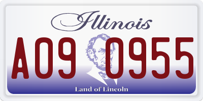IL license plate A090955