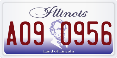 IL license plate A090956