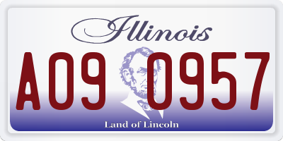 IL license plate A090957