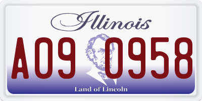 IL license plate A090958