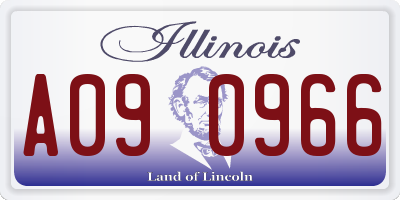 IL license plate A090966