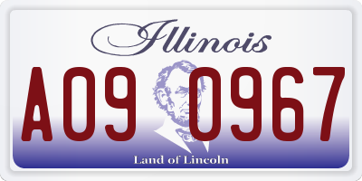 IL license plate A090967