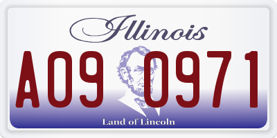IL license plate A090971