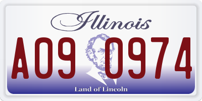 IL license plate A090974