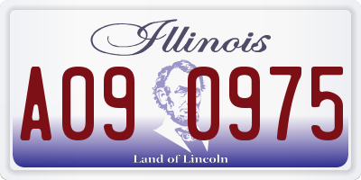IL license plate A090975