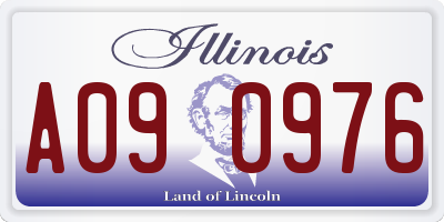 IL license plate A090976