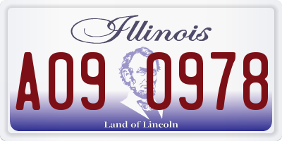 IL license plate A090978
