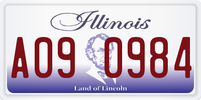 IL license plate A090984