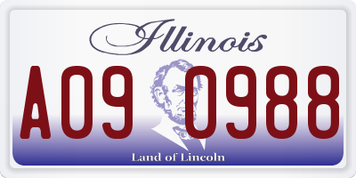 IL license plate A090988