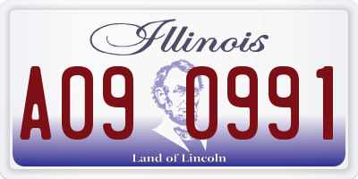 IL license plate A090991