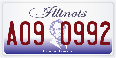 IL license plate A090992