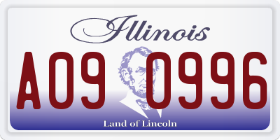 IL license plate A090996