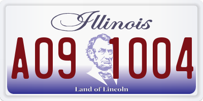 IL license plate A091004