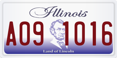 IL license plate A091016