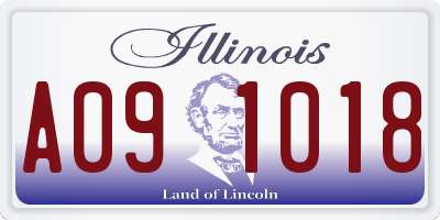 IL license plate A091018
