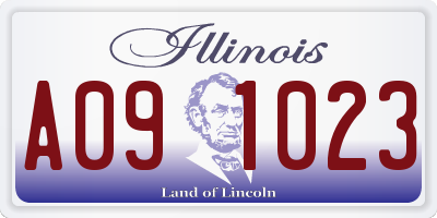 IL license plate A091023
