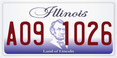 IL license plate A091026