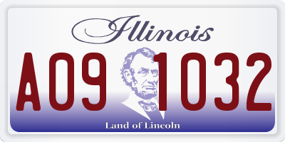 IL license plate A091032