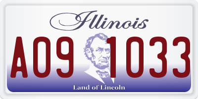 IL license plate A091033