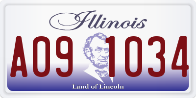 IL license plate A091034